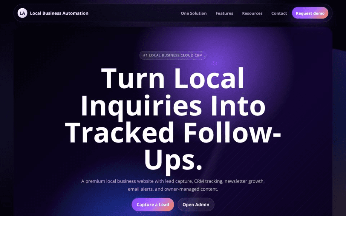 Local Business Automation website development case study